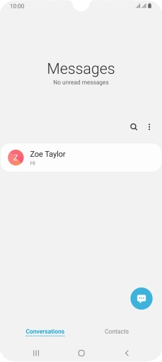 Press the menu icon.