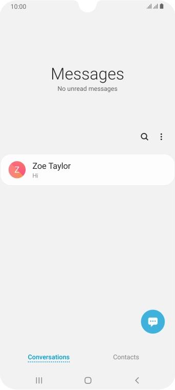 Press the menu icon.