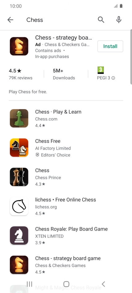 Press the required app.