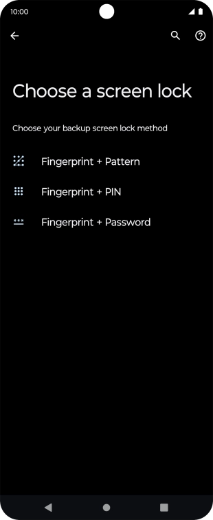 Press the required phone lock code and follow the instructions on the screen to create an additional phone lock code.