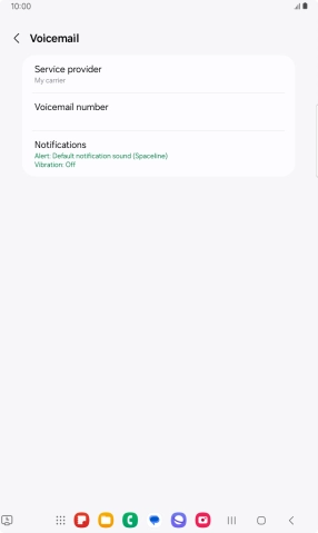 Press Voicemail number.
