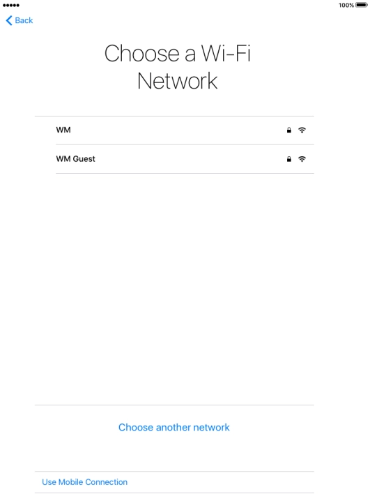 Press the required Wi-Fi network.