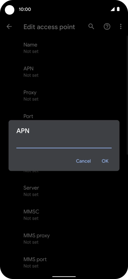 Key in everywhere and press OK.
