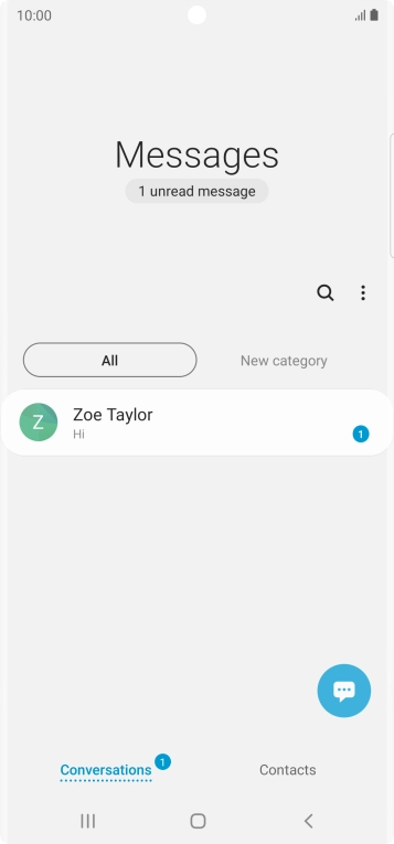 Press the menu icon.