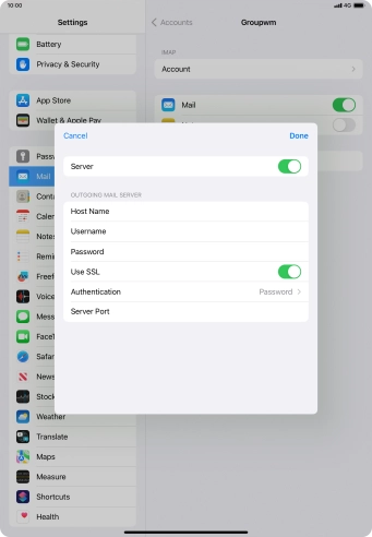 Press Authentication.