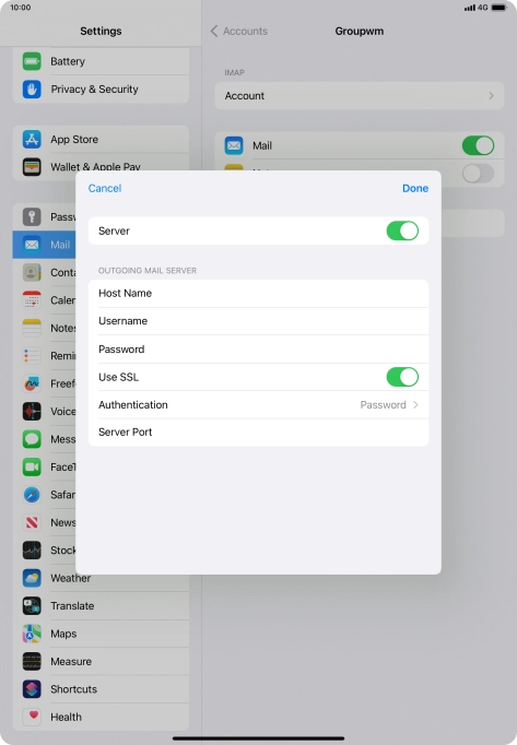 Press Authentication.