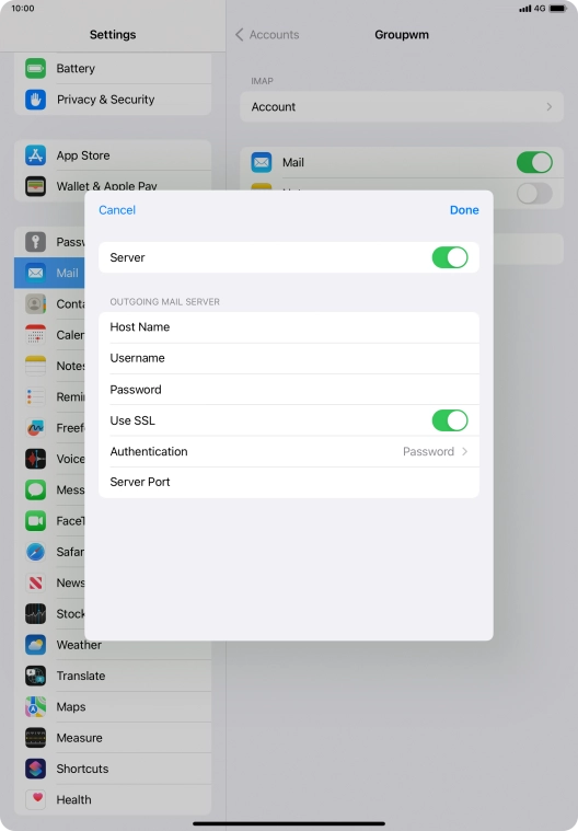 Press Authentication.