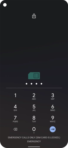 If you're asked to key in your PIN, do so and press the confirm icon. The default PIN is 1111.