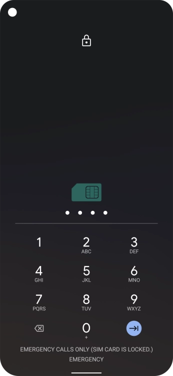 If you're asked to key in your PIN, do so and press the confirm icon. The default PIN is 1111.