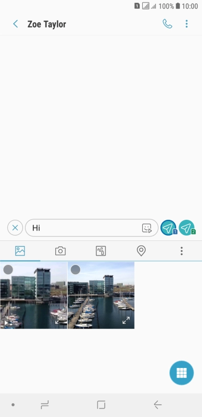Press the picture icon.