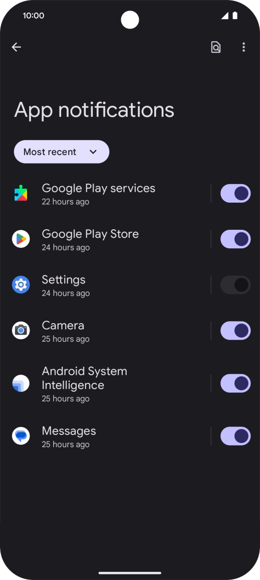 Press the drop down list.