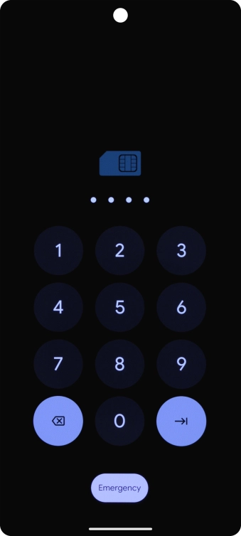 If you're asked to key in your PIN, do so and press arrow right. The default PIN is 1111.