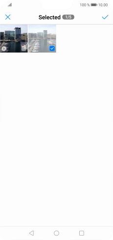 Press the confirm icon.