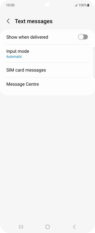 Press Message Centre.