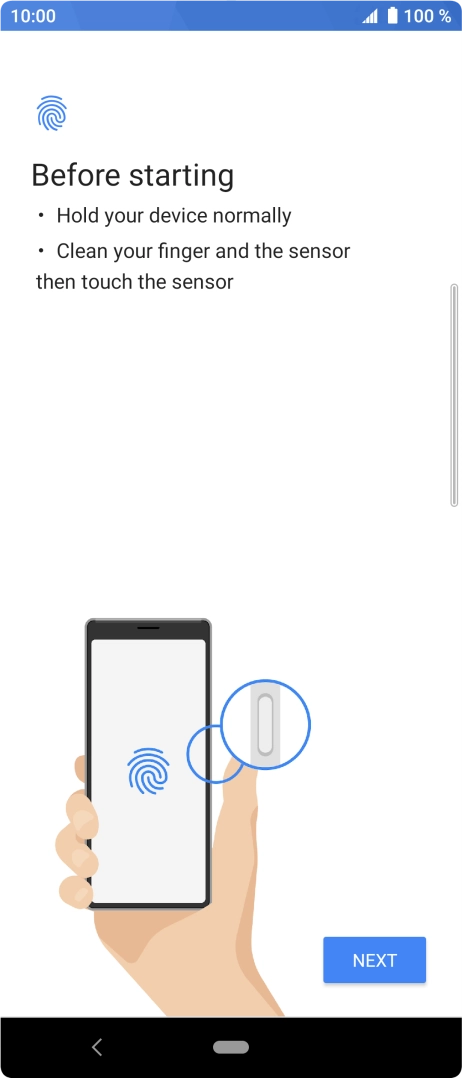 Follow the instructions on the screen to add your fingerprint.