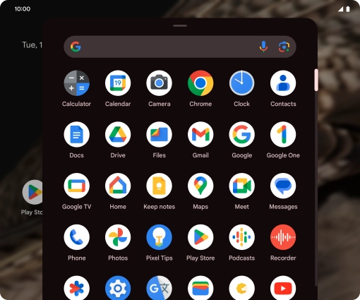 Press Photos and go to the required folder.