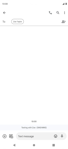 Press the text input field and write the text for your SMS.