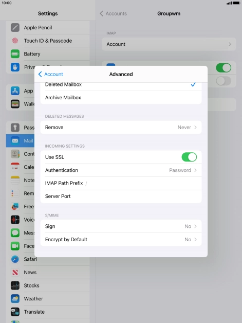 Press Authentication.