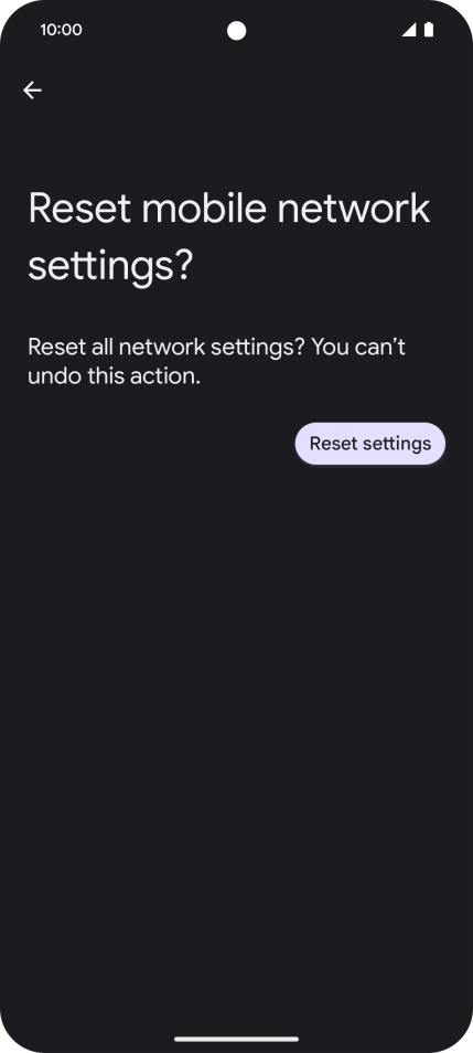 Press Reset settings.