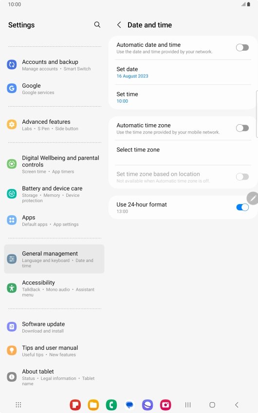 Press the indicator next to 