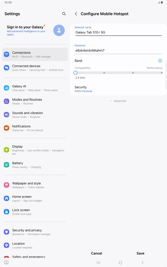 Press the field below 