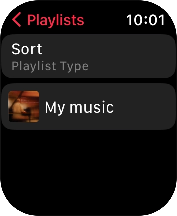 Press the required playlist.