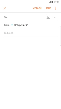 Press the search field and key in the first letters of the recipient's name.