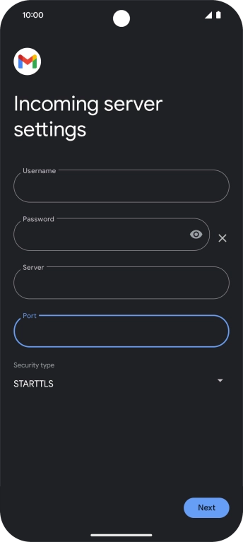 Press the drop down list below 