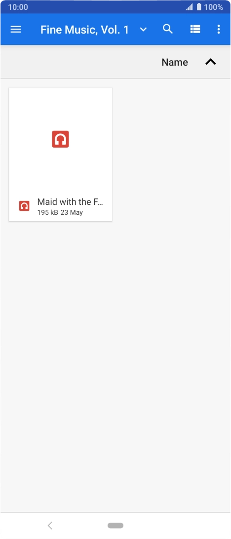 Press the required ring tone.