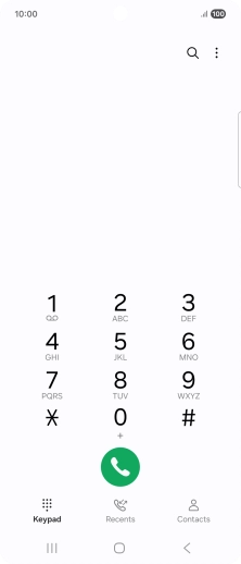 Press the menu icon.