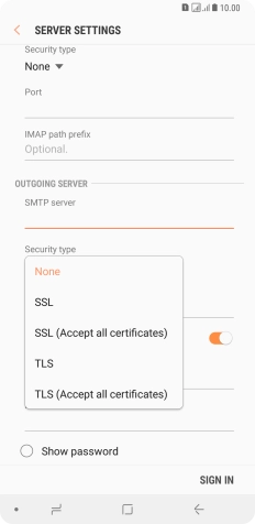 Press None to turn off the function.