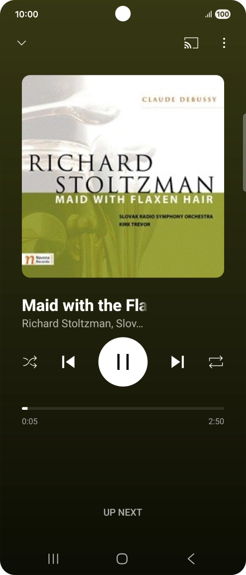 Press arrow right to go to the next audio file.
