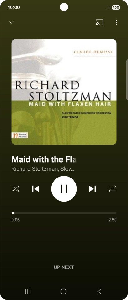 Press arrow right to go to the next audio file.
