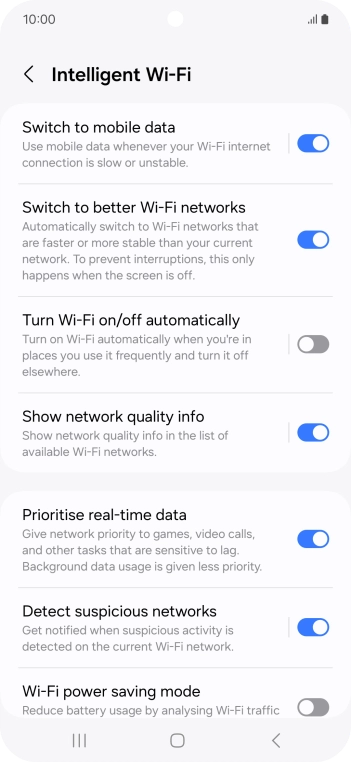 Press the indicator next to 