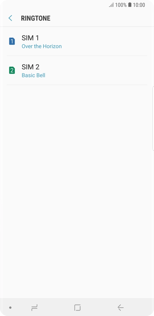 Press the required SIM.