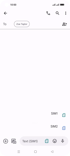 Press the required SIM.