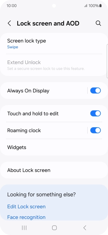 Press Screen lock type.