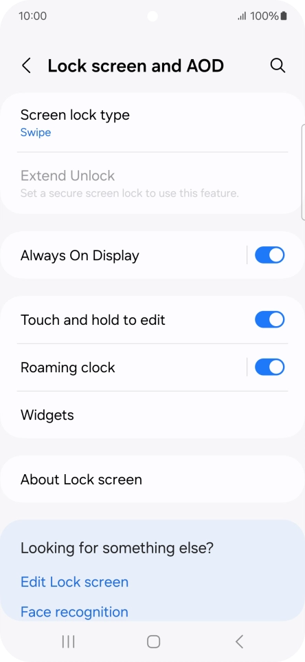 Press Screen lock type.
