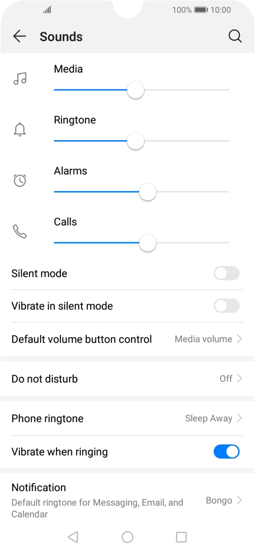 Press the Home key to return to the home screen.