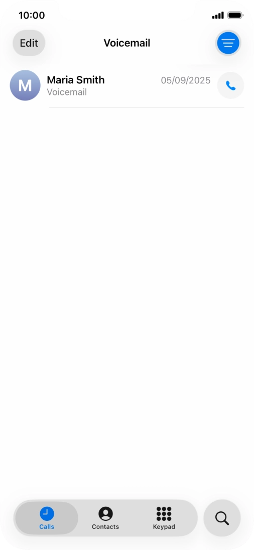 Press the required message.