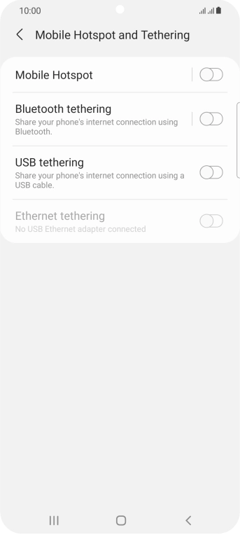 Press Mobile Hotspot.