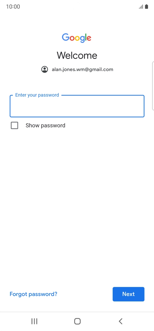 Press the field below 