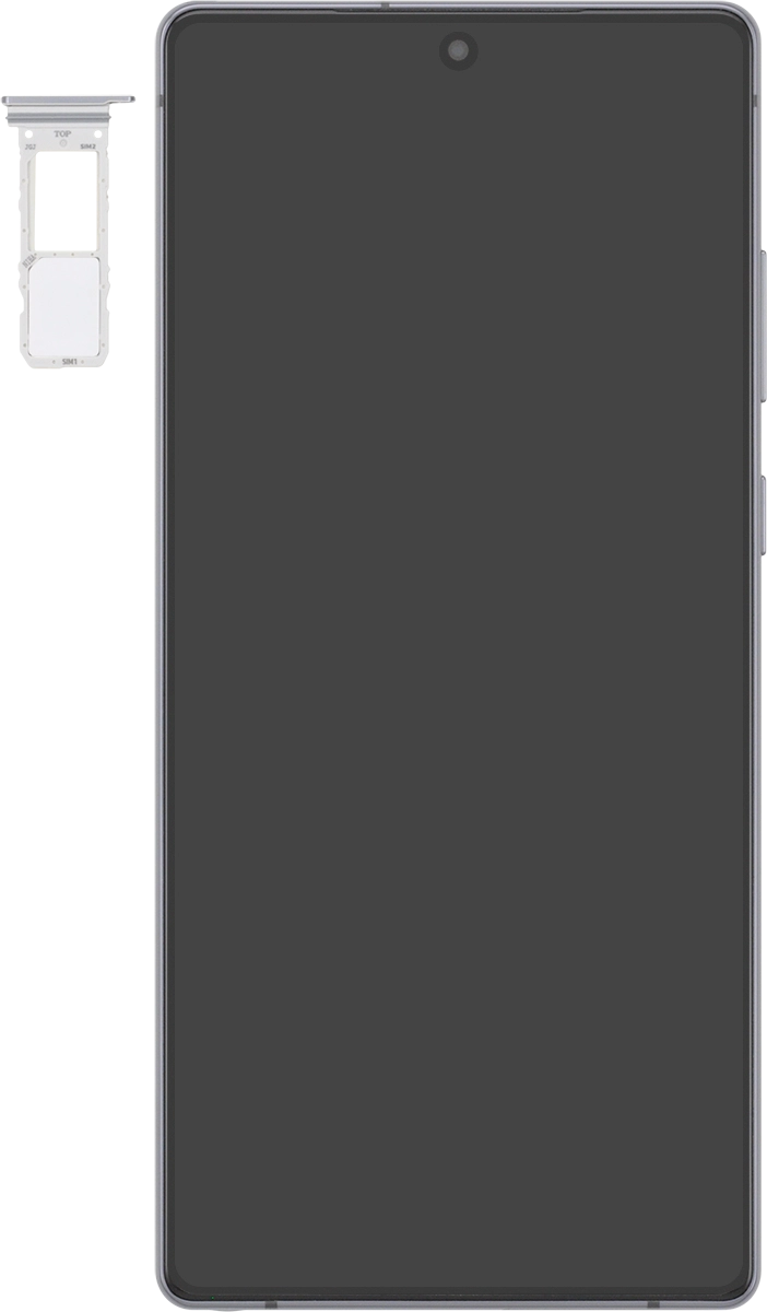 Turn your SIM so the angled corner of the SIM matches the angled corner of the second SIM holder and place your SIM in the SIM holder.
