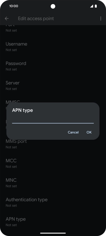 Key in mms and press OK.