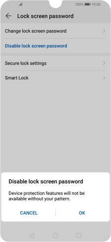 Key in the current phone lock code and press OK.