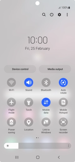 Press the settings icon.