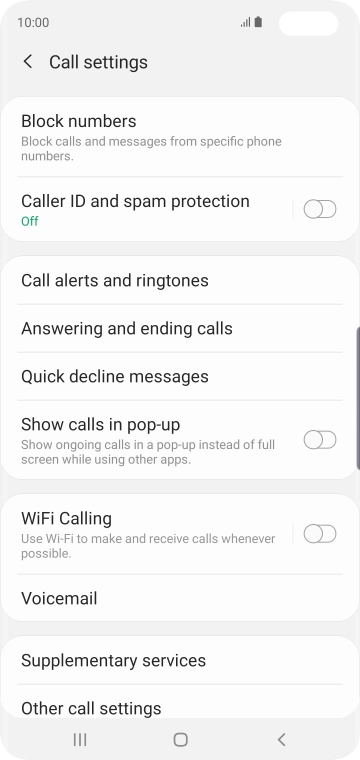 Press the indicator next to 