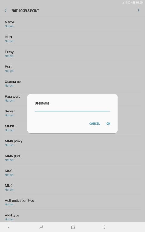 Key in eesecure and press OK.