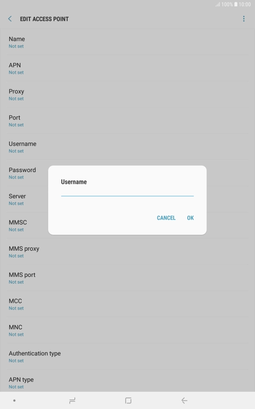 Key in eesecure and press OK.