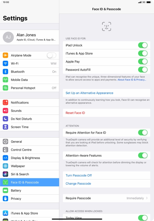 Press the indicator next to 